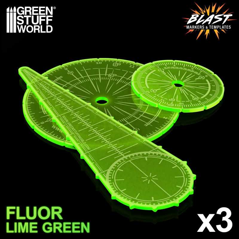 Blast Markers and Templates - Fluor Green (Green Stuff World)