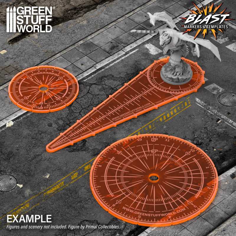 Blast Markers and Templates - Fluor Orange (Green Stuff World)