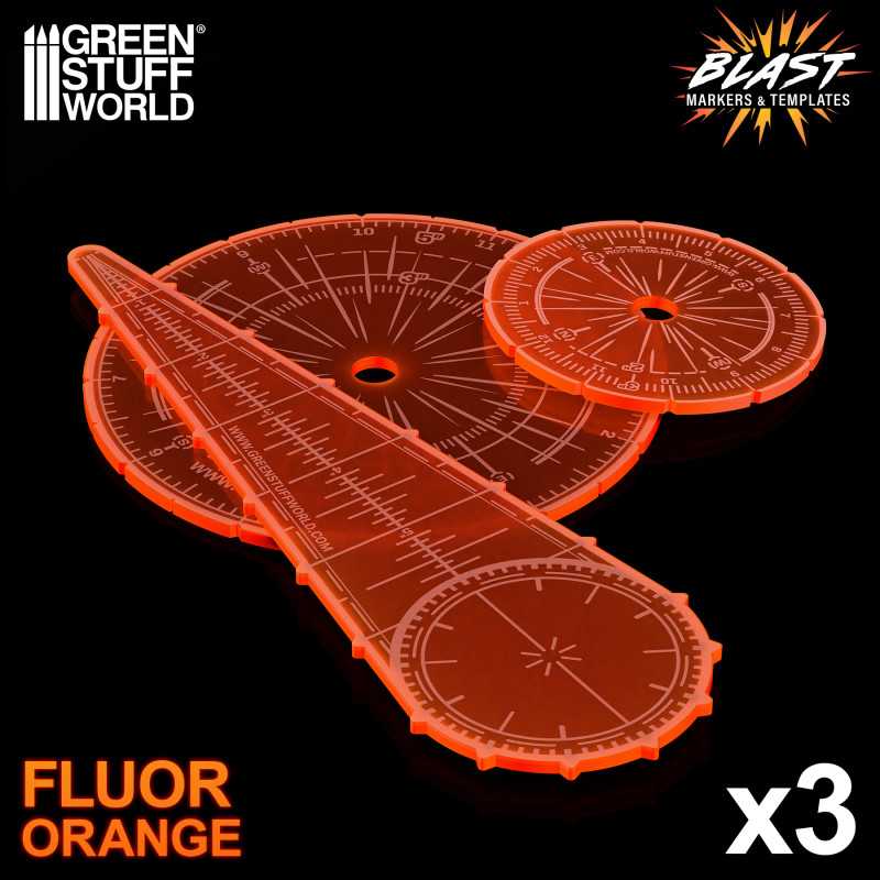 Blast Markers and Templates - Fluor Orange (Green Stuff World)