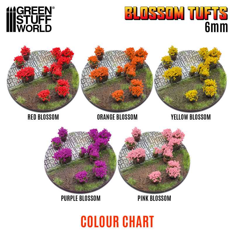 Blossom Tufts- 6mm - Yellow Flowers (Green Stuff World)