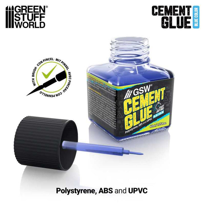 Blue Cement glue for plastics 40ml (Green Stuff World)