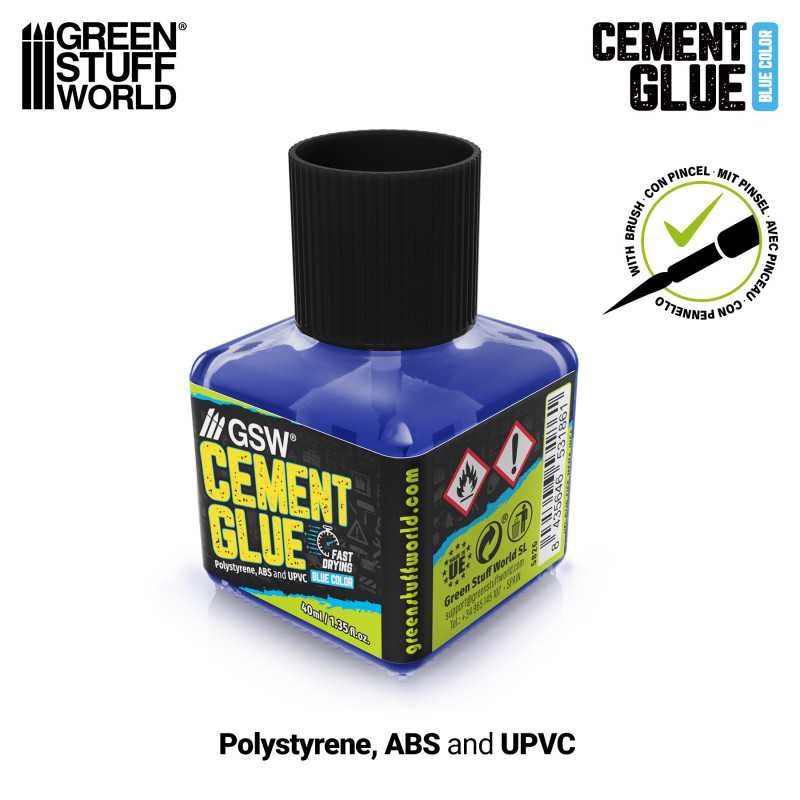Blue Cement glue for plastics 40ml (Green Stuff World)