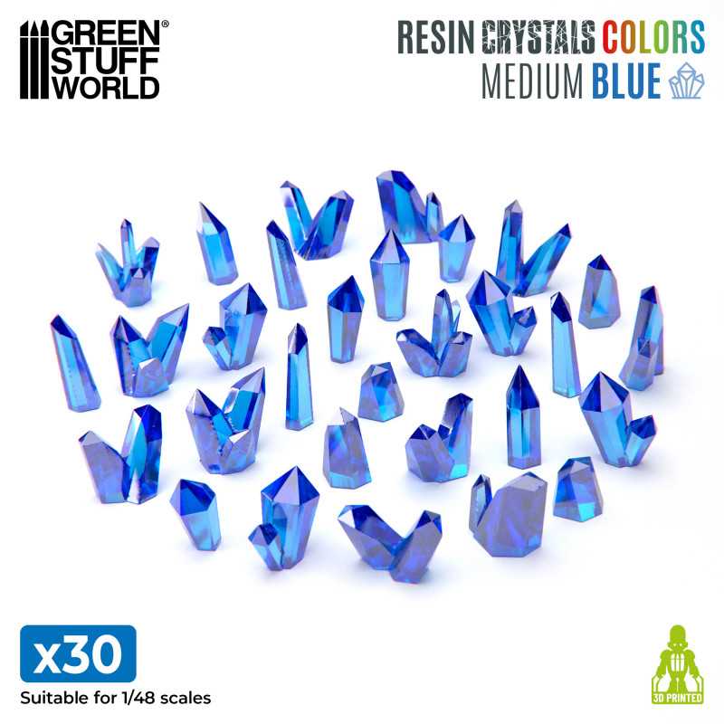 Blue Resin Crystals - Medium (Green Stuff World)