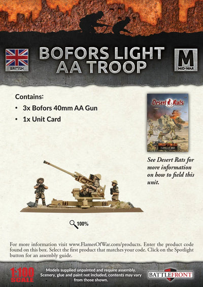 Flames of War: Bofors Light AA Troop (BBX36)