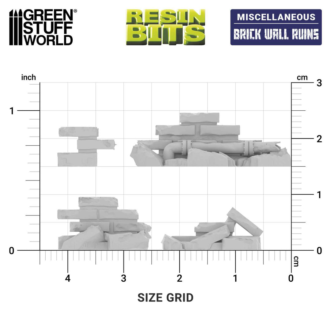 Brick wall ruins 1:48 (Green Stuff World)