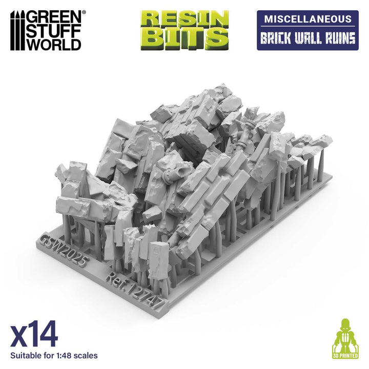 Brick wall ruins 1:48 (Green Stuff World)