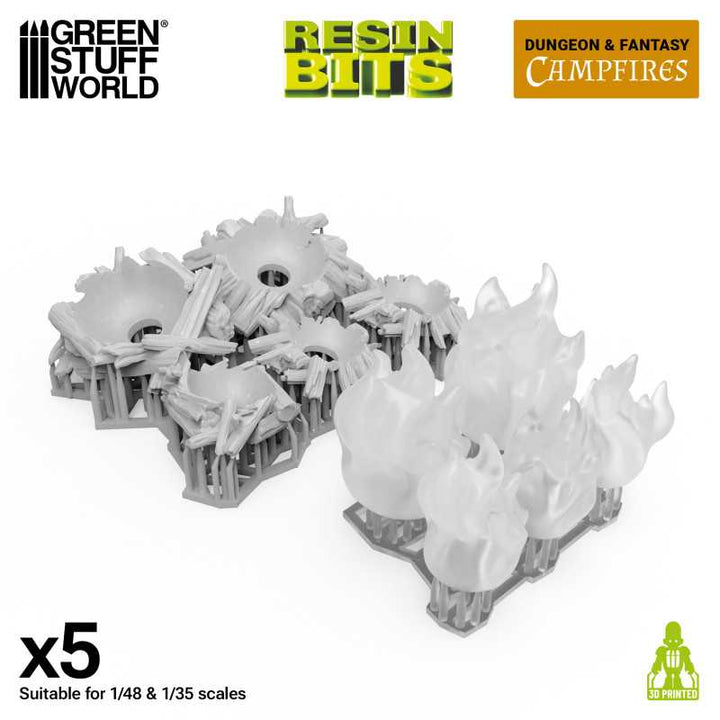 Campfires for 3mm LEDs 1:48-1-35 (Green Stuff World)