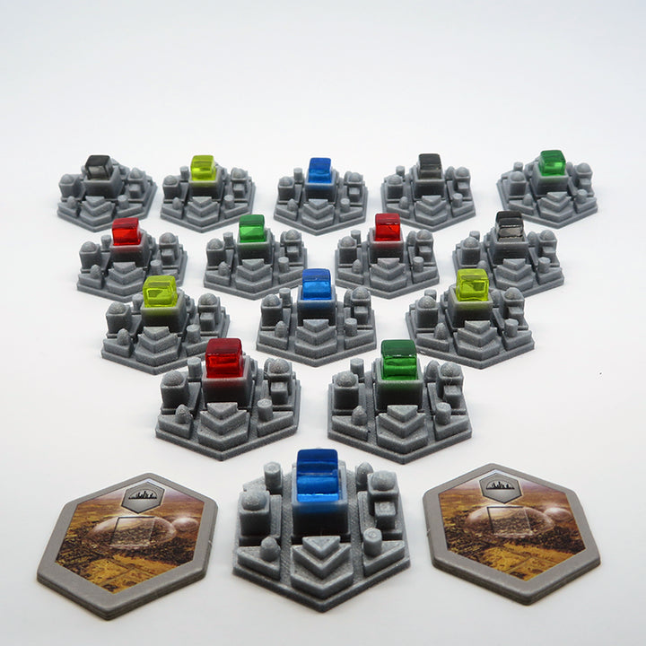 City Tiles for Terraforming Mars - 15 pieces (BGExpansions)