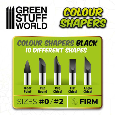 Clay Shapers - Color Shapers COMBO 0 and 2 - Black Firm (Green Stuff World)