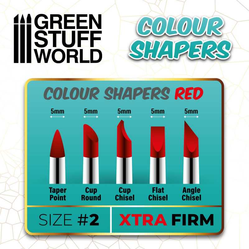 Clay Shapers - Color Shapers SIZE 2 - EXTRA FIRM (Green Stuff World)