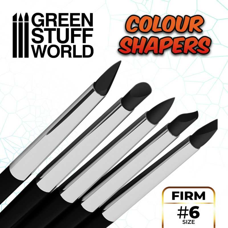 Clay Shapers - Color Shapers SIZE 6 - Black Firm (Green Stuff World)