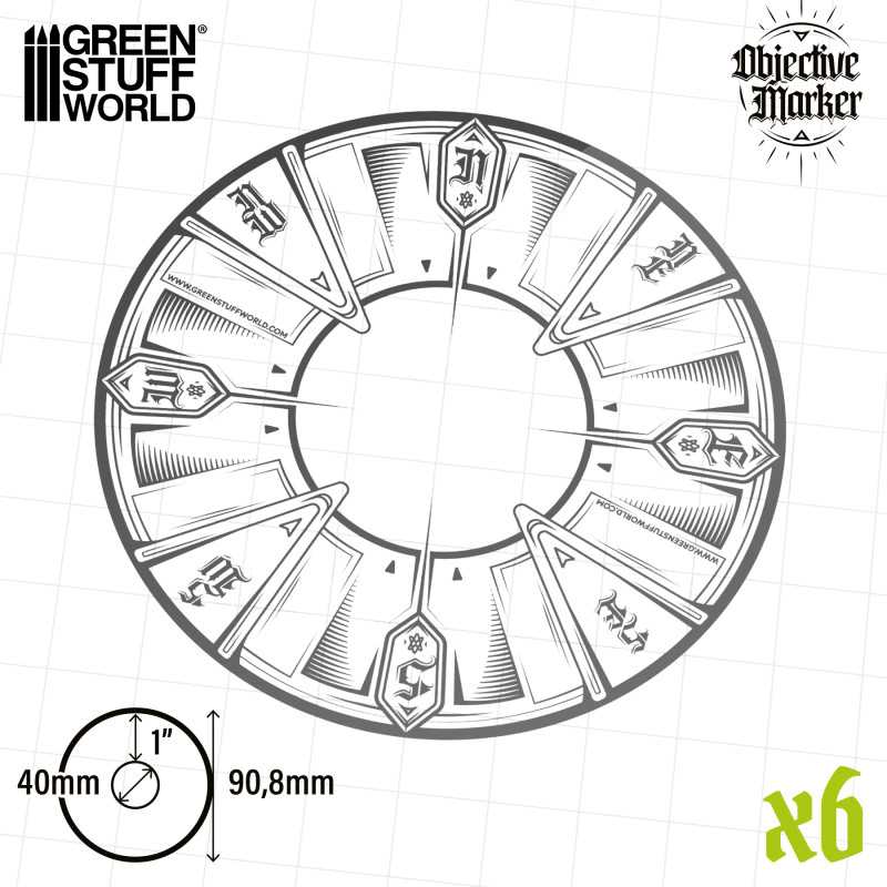 Clear Objective Marker Kill Team compatible (Green Stuff World)
