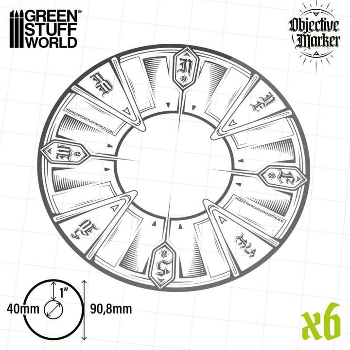 Clear Objective Marker Kill Team compatible (Green Stuff World)