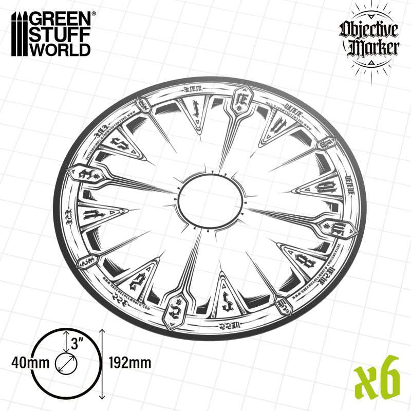 Clear Objective Marker Wh40k compatible (Green Stuff World)