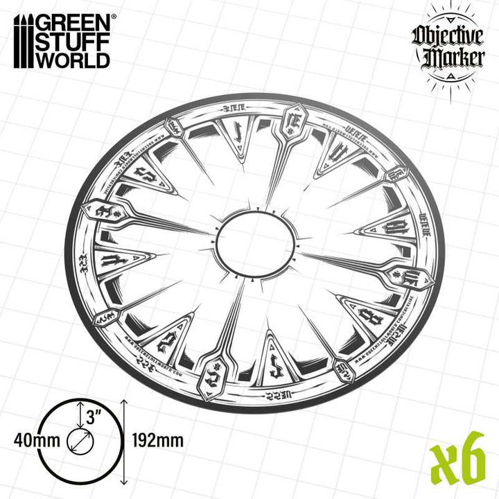 Clear Objective Marker Wh40k compatible (Green Stuff World)
