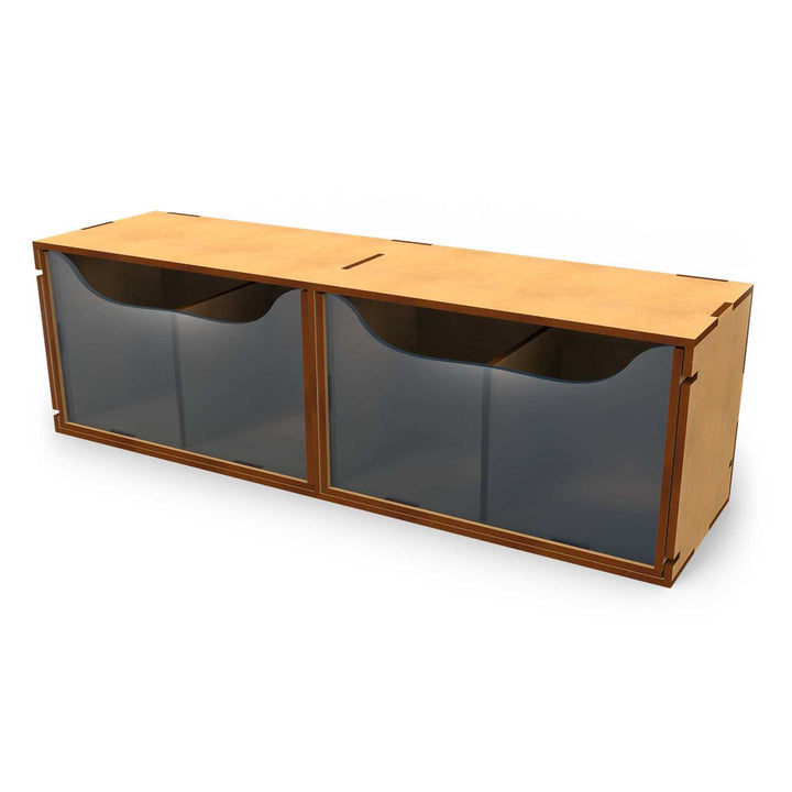 Compact Horizontal Organizer with 2 double drawers (Green Stuff World)