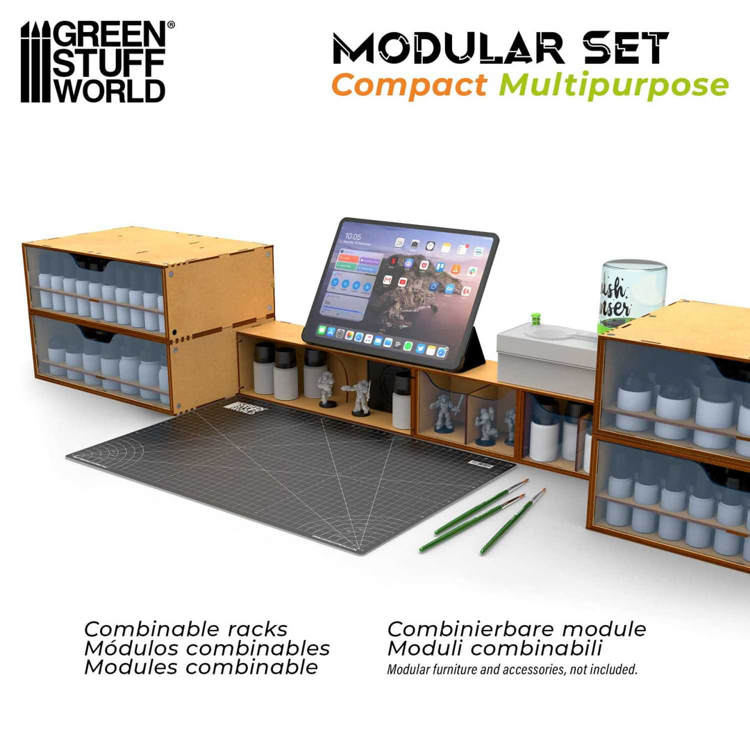Compact multi-purpose horizontal organizer (Green Stuff World)