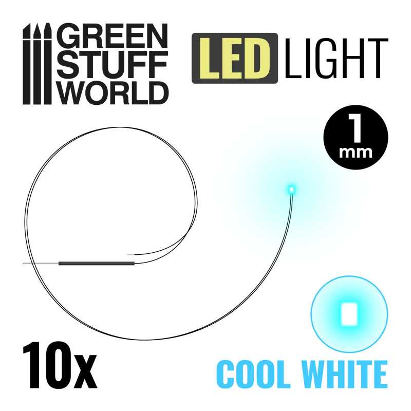 Cool White LED Lights - 1mm (Green Stuff World)