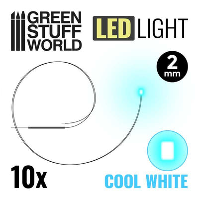 Cool White LED Lights - 2mm (Green Stuff World)