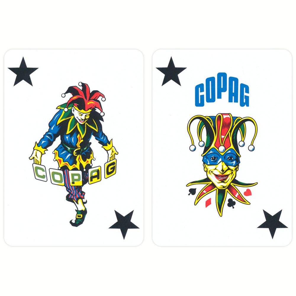 Copag 100% Plastic Poker Jumbo, Blå