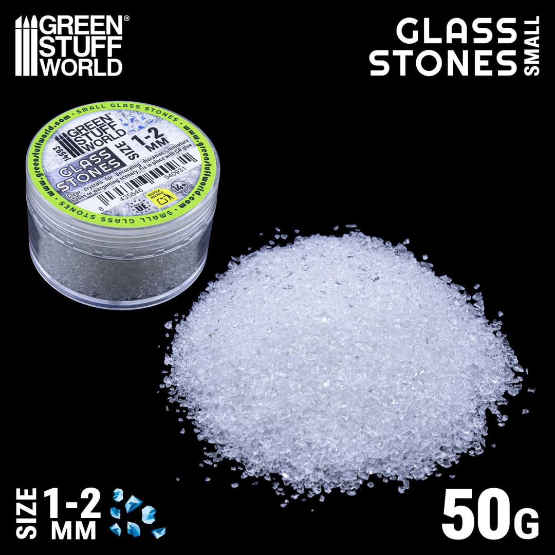 Crushed glass stones 1-2mm (Green Stuff World)