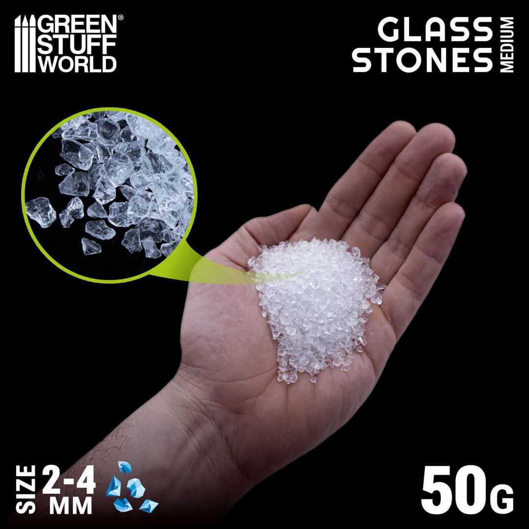 Crushed glass stones 2-4mm (Green Stuff World)