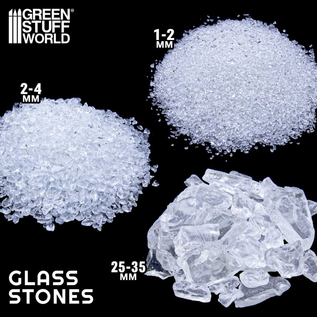 Crushed glass stones 2-4mm (Green Stuff World)