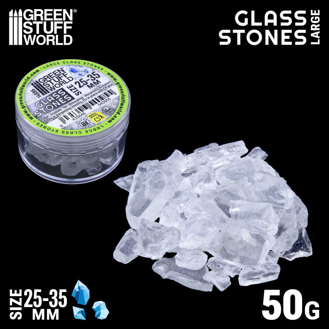 Crushed glass stones 25-35mm (Green Stuff World)