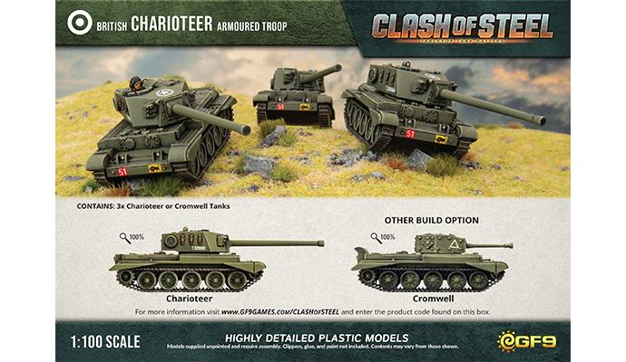 Clash of Steel: Charioteer Medium Tank Troop (x3 Plastic) (CSB08)