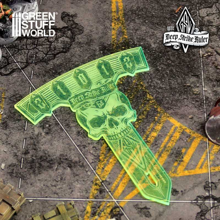 Deep Strike Ruler Template 6" - Fluor Green (Green Stuff World)
