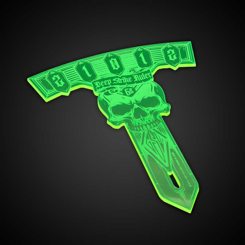 Deep Strike Ruler Template 6" - Fluor Green (Green Stuff World)