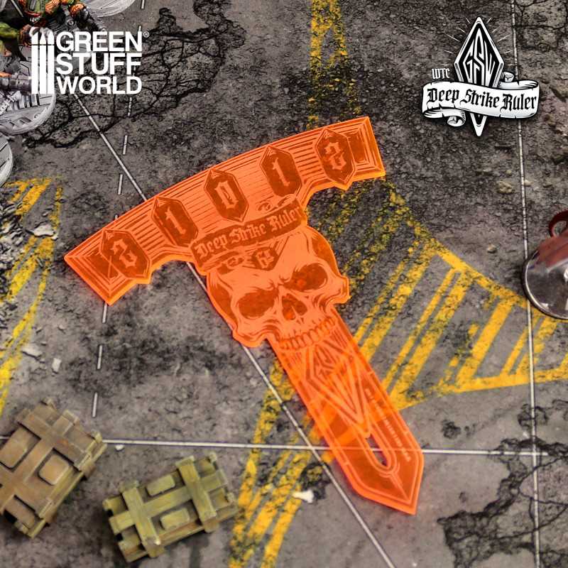 Deep Strike Ruler Template 6" - Fluor Orange (Green Stuff World)