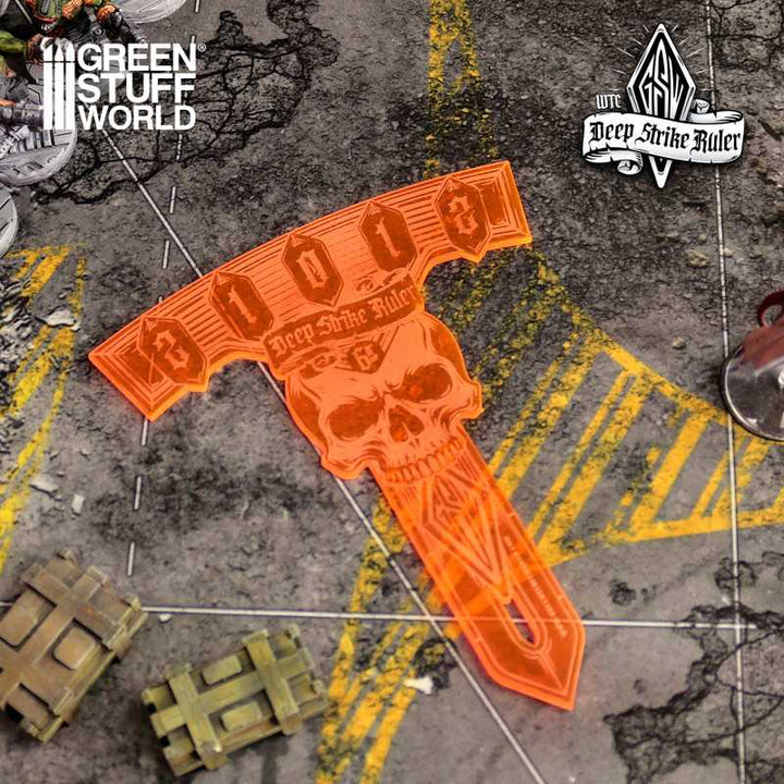 Deep Strike Ruler Template 6" - Fluor Orange (Green Stuff World)