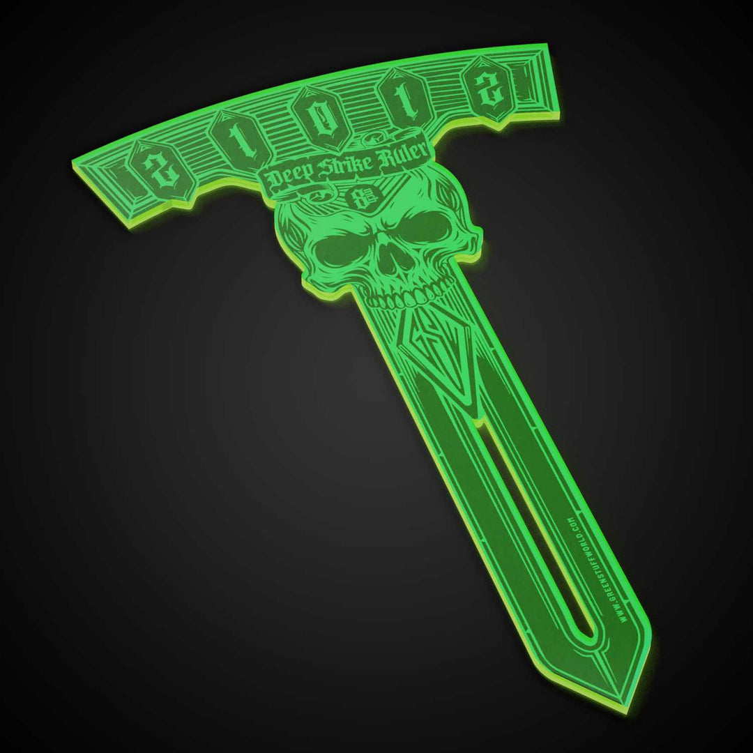 Deep Strike Ruler Template 8" - Fluor Green (Green Stuff World)