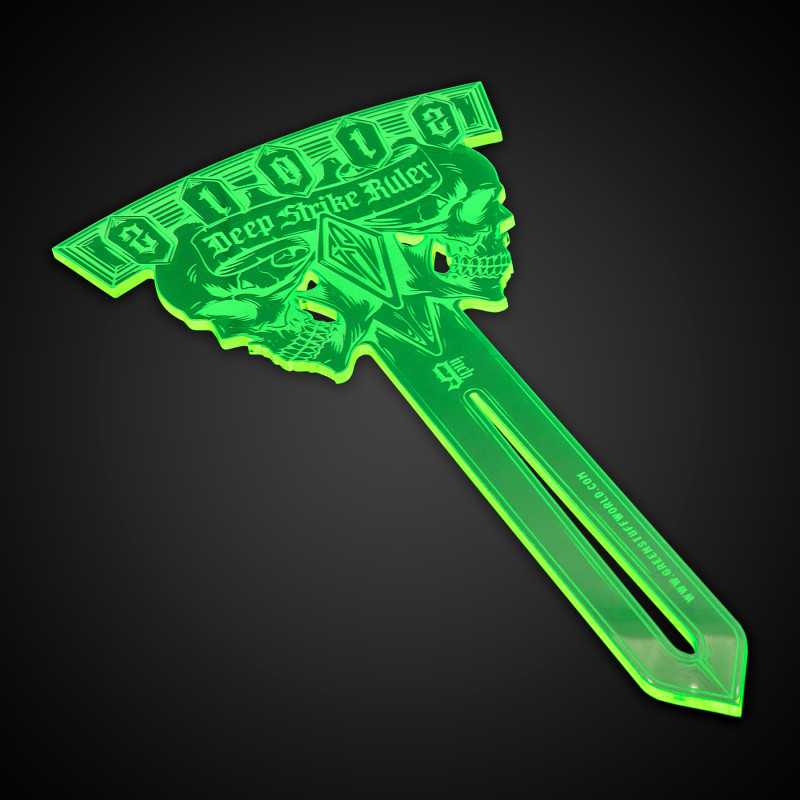 Deep Strike Ruler Template 9" - Fluor Green (Green Stuff World)