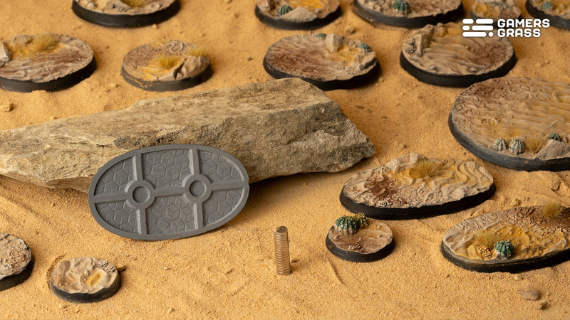 GamersGrass Deserts of Maahl Bases, Oval 60mm (x4)