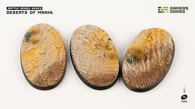 GamersGrass Deserts of Maahl Bases, Oval 75mm (x3)