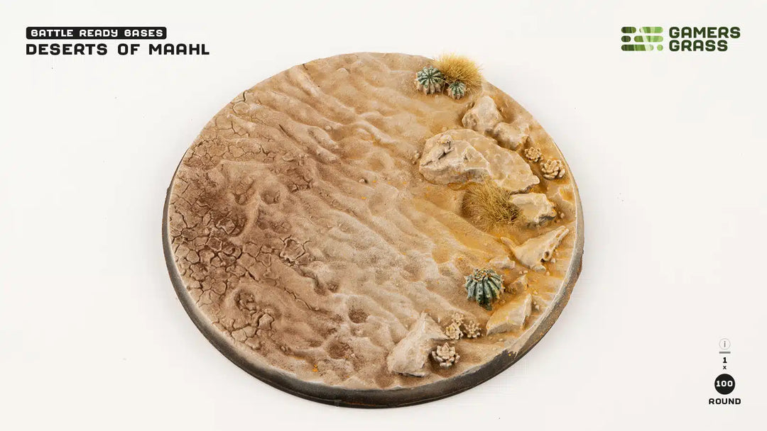 GamersGrass Deserts of Maahl Bases, Round 100mm (x1)