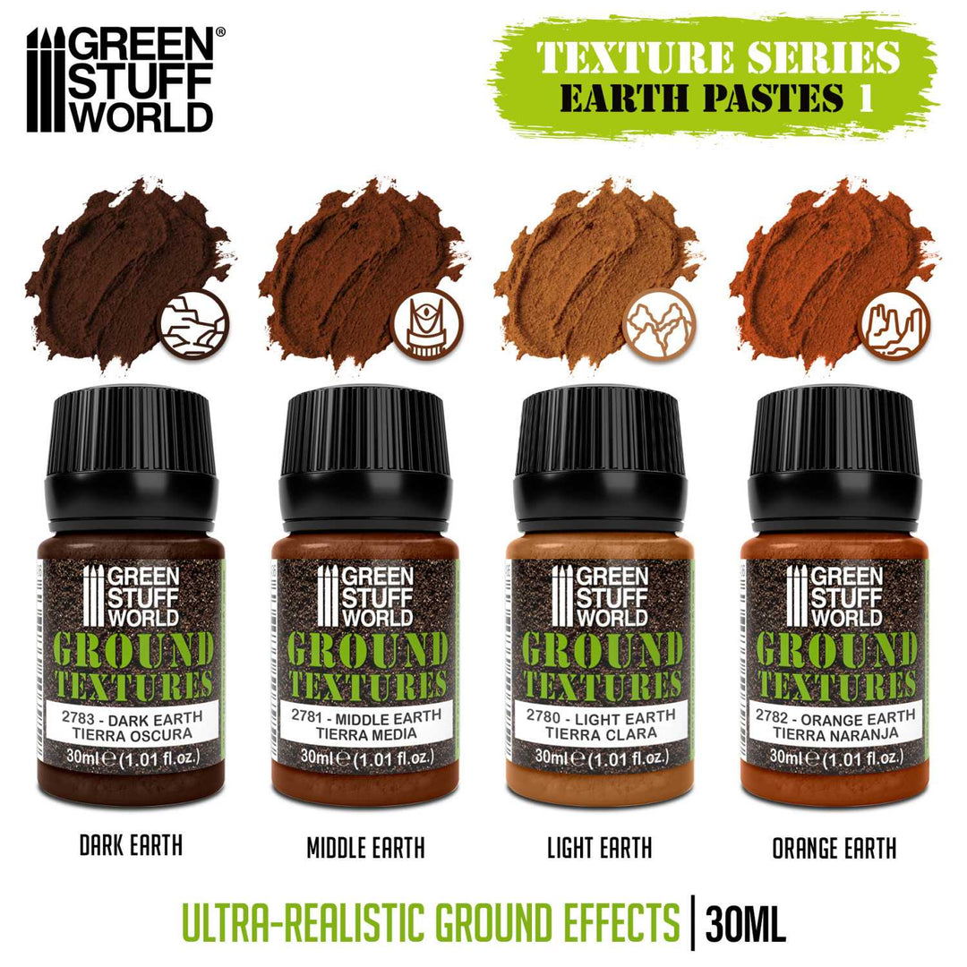 Earth Texture Paint Set 30ml Vol 1 (x4) (Green Stuff World)