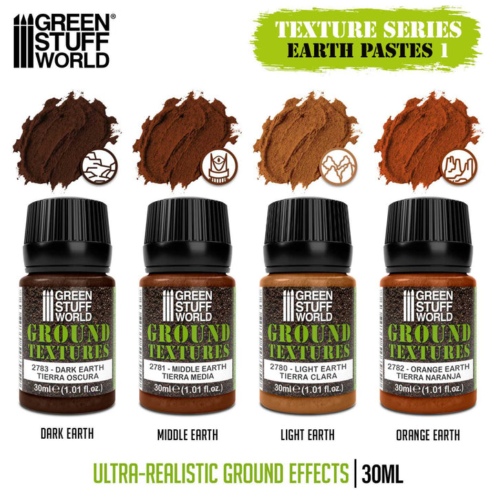 Earth Texture Paint Set 30ml Vol 1 (x4) (Green Stuff World)