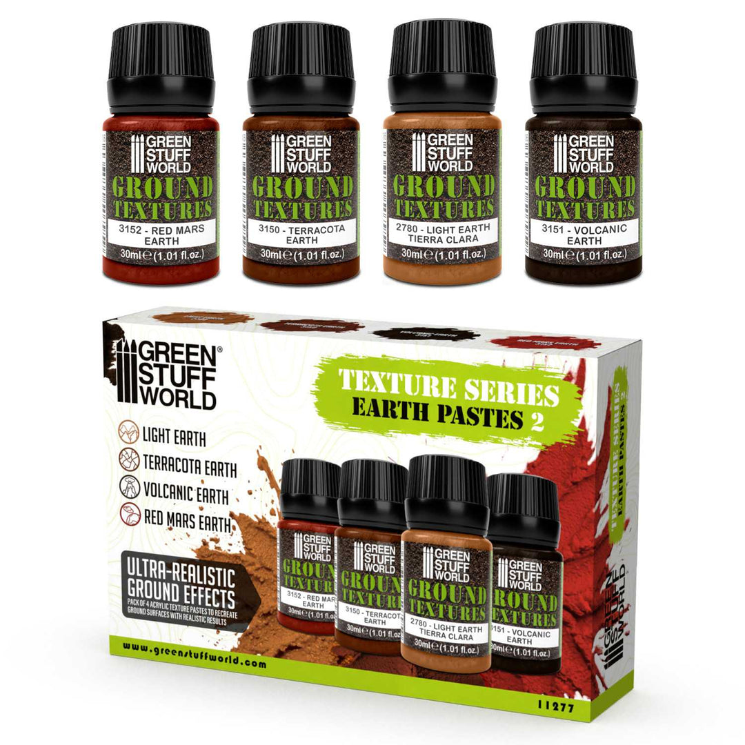 Earth Texture Paint Set 30ml Vol 2 (x4) (Green Stuff World)