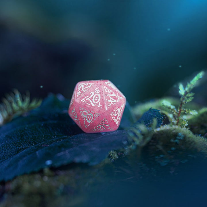 Elvish Shimmering pink & White Dice Set (Q-Workshop) (SELV11)