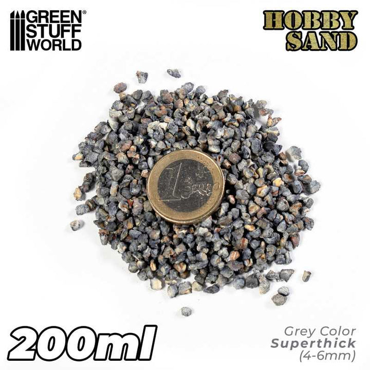 Extra Thick Hobby Sand - Dark Grey 200ml (Green Stuff World)