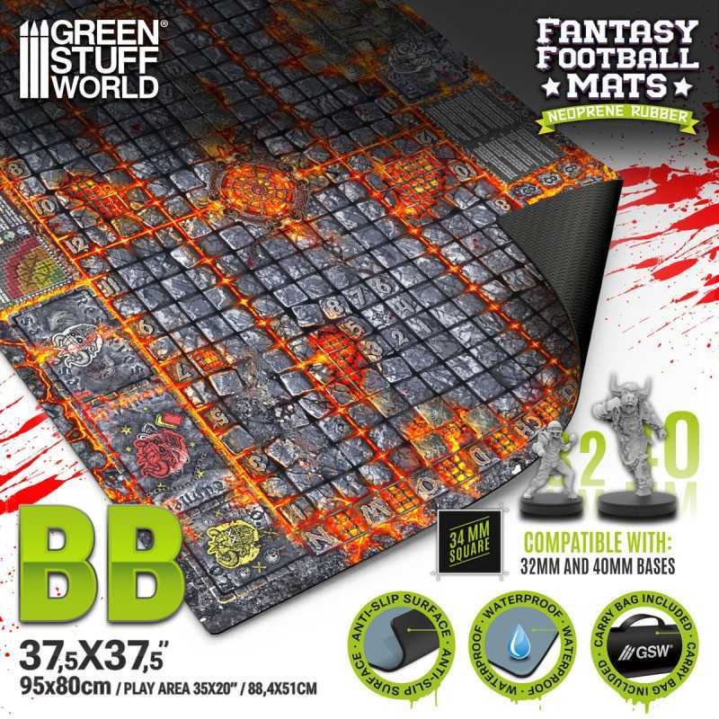 Fantasy Football Neoprene Mat - Hellcore Pitch (Green Stuff World)