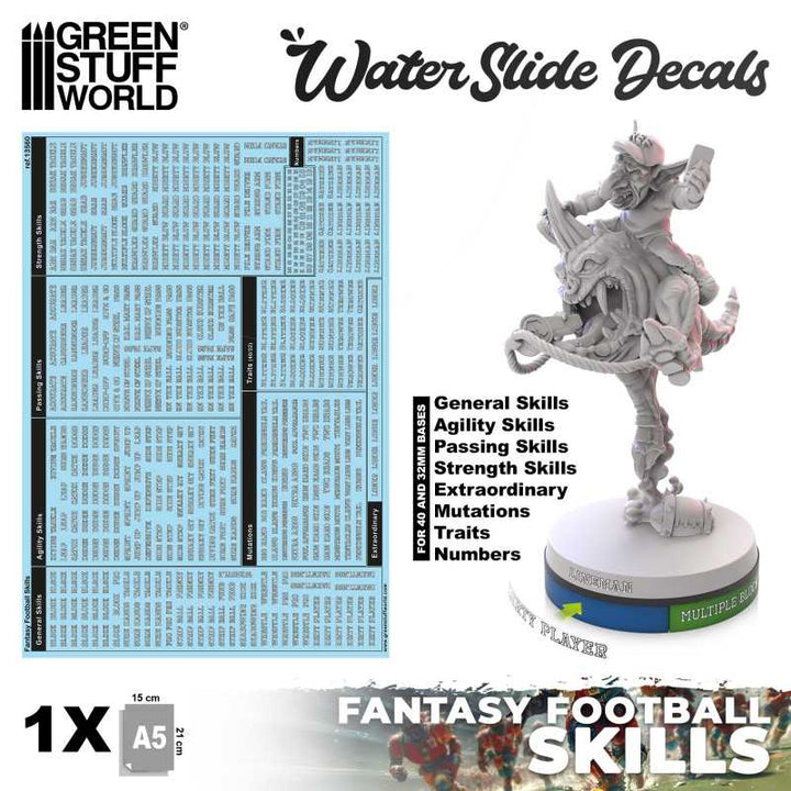 Fantasy Football Skills Decals (Green Stuff World)