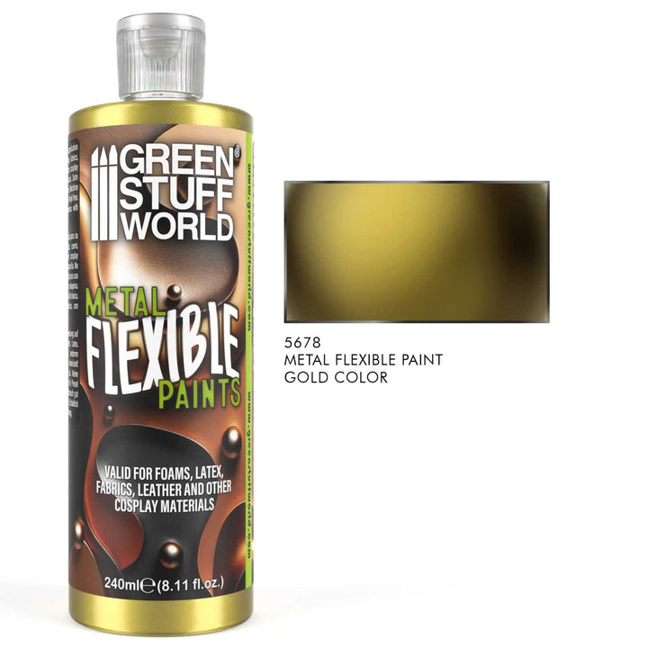 Flexible Metallic Gold Paint 240ml (Green Stuff World)