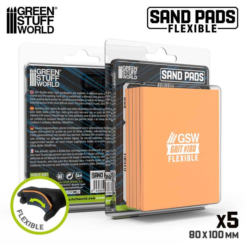 Flexible Sanding Pads 180 grit (Green Stuff World)