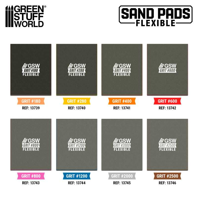 Flexible Sanding Pads 2000 grit (Green Stuff World)