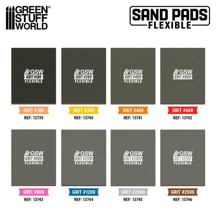 Flexible Sanding Pads 2000 grit (Green Stuff World)