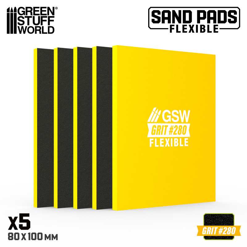 Flexible Sanding Pads 280 grit (Green Stuff World)
